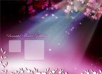 Purple wedding photo template